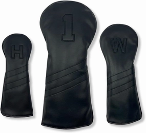 Vintage Golf Club Head Covers – 3 Pack Set – Premium Classic PU Leather – Fits Drivers, Fairway Woods, Hybrids – Durable, Stylish Protection