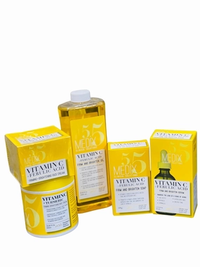 Vitamin C   Ferulic Acid Skin Care Set, Serum, Soap, face cream, vitamin c oil 1000ml, Body cream