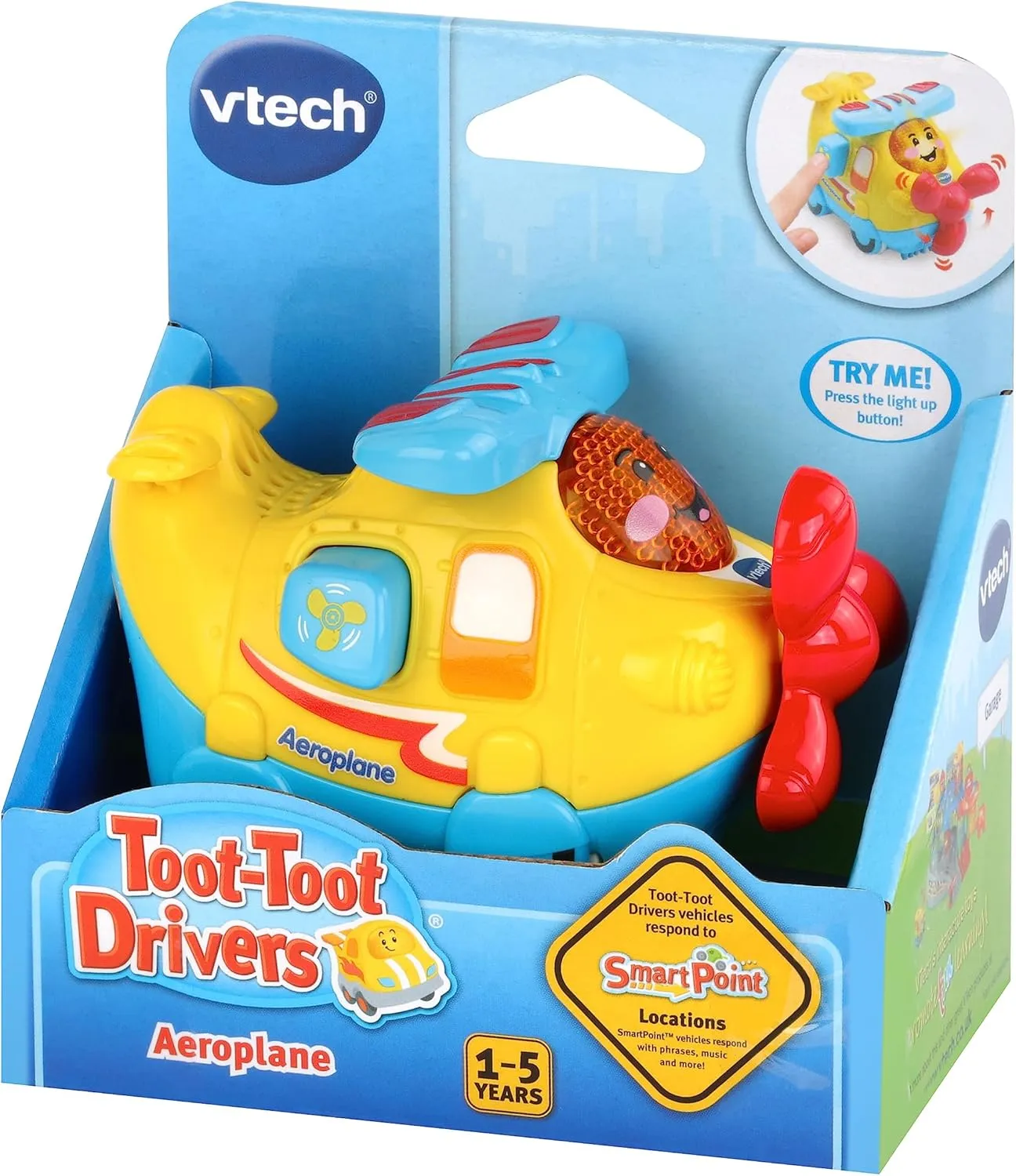 VTech Toot-Toot Drivers Aeroplane | Interactive Toddlers Toy for Pretend Play with Lights and Sounds | Suitable for Boys & Girls 12 Months, 2, 3, 4   Years, English Version