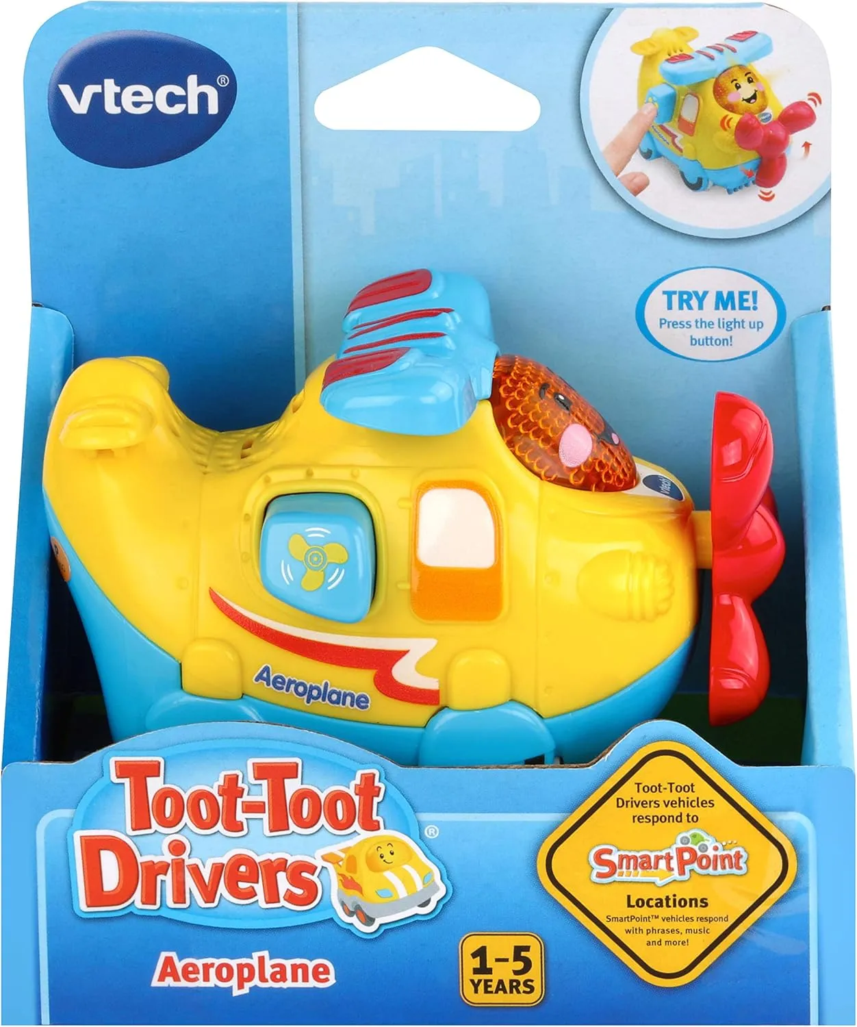 VTech Toot-Toot Drivers Aeroplane | Interactive Toddlers Toy for Pretend Play with Lights and Sounds | Suitable for Boys & Girls 12 Months, 2, 3, 4   Years, English Version
