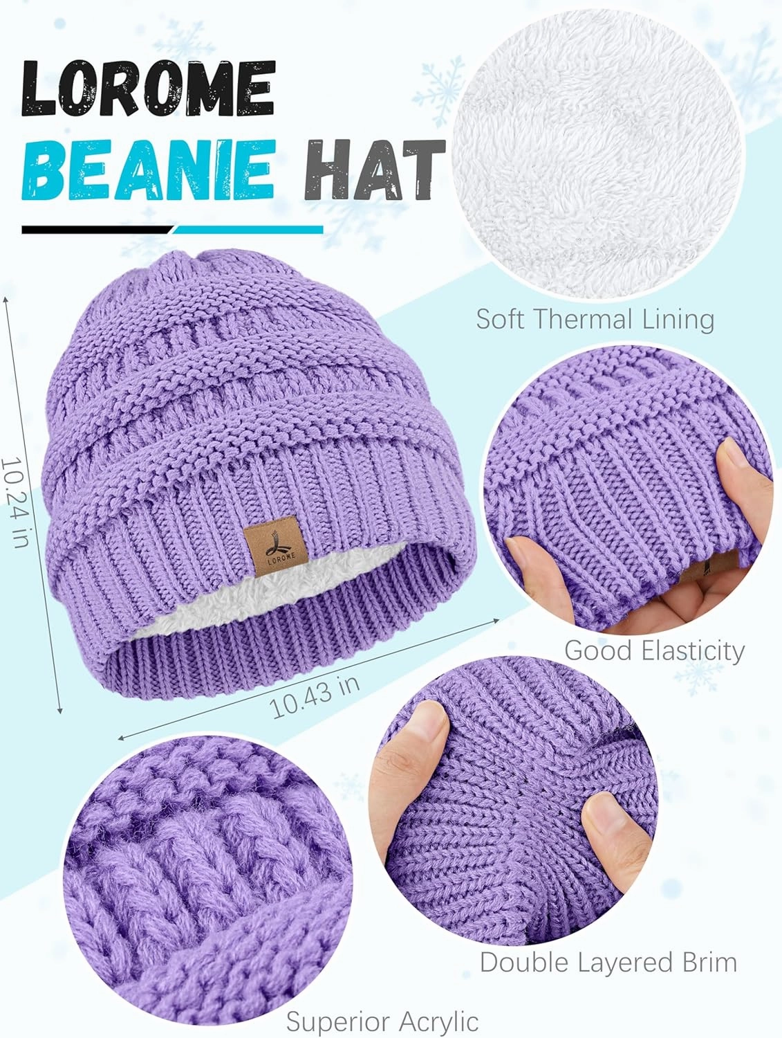 Warm Fleece Knit Winter Hat, Scarf & Touch Screen Gloves Set - Unisex Adult Winter Gifts