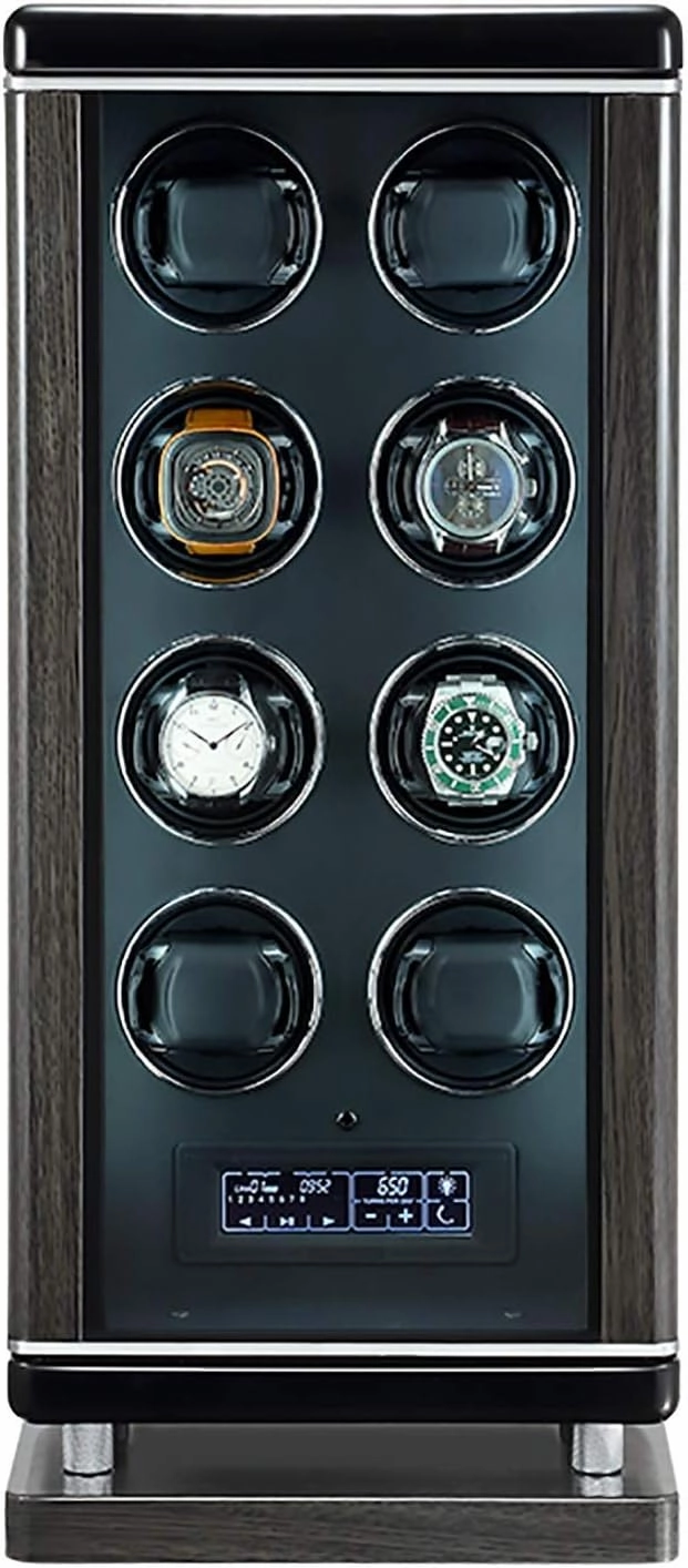 Watch Stand Watch Winders for Automatic Watches - Luxury Smart Watch Winder Automatic Mechanical Watch Motor Shaker Storage Box with Fingerprint Unlock Watches Rotation Display H,