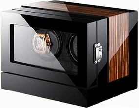 Watch Winders Automatic LCD Touch Sn Display,Wooden Finish,Built-in Illumination Winding Spaces Powered by Extremely Quiet Motor Fashion Watch Winder Display Watch Box