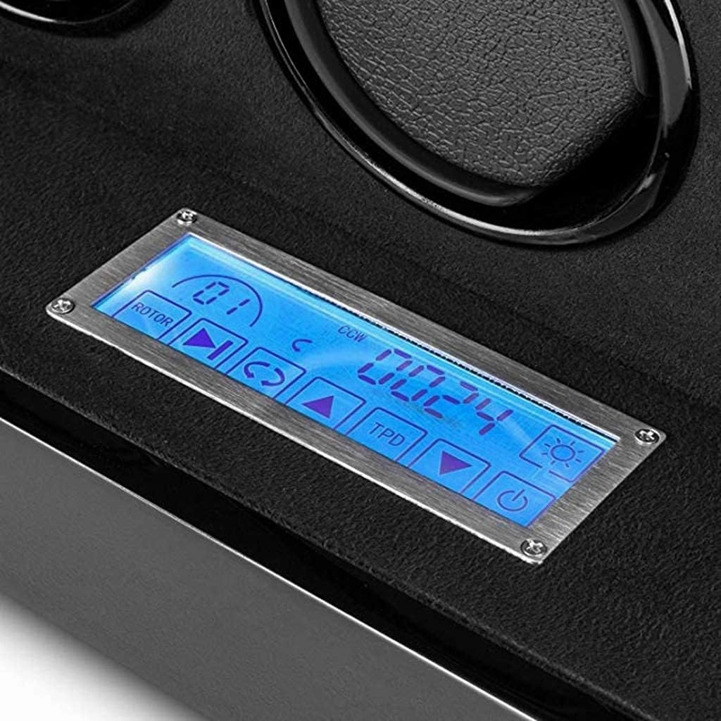 Watch Winders Automatic LCD Touch Sn Display,Wooden Finish,Built-in Illumination Winding Spaces Powered by Extremely Quiet Motor Fashion Watch Winder Display Watch Box