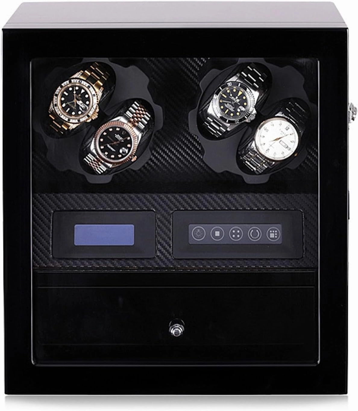 Watch Winders Automatic Mechanical Watch Shaker Vertical Smart Winding Box Silent Motor Watch Rotating Device Multi-Slot Watch Storage Case Organizer Suitable For Me,C (F)
