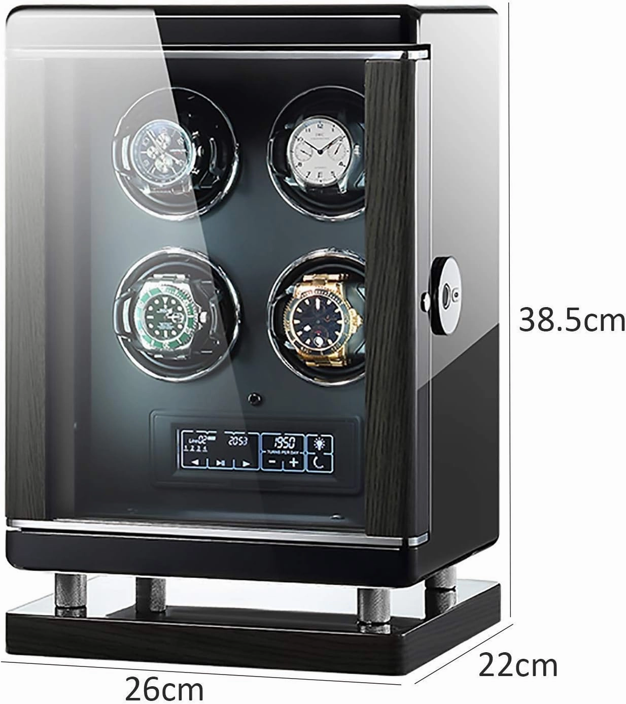 Watch Winders Luxury Smart Watch Winder Automatic Mechanical Watch Motor Shaker Storage Box with Fingerprint Unlock (A 6 Slots) (A 9 slots)