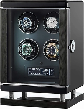 Watch Winders Luxury Smart Watch Winder Automatic Mechanical Watch Motor Shaker Storage Box with Fingerprint Unlock (A 6 Slots) (A 9 slots)