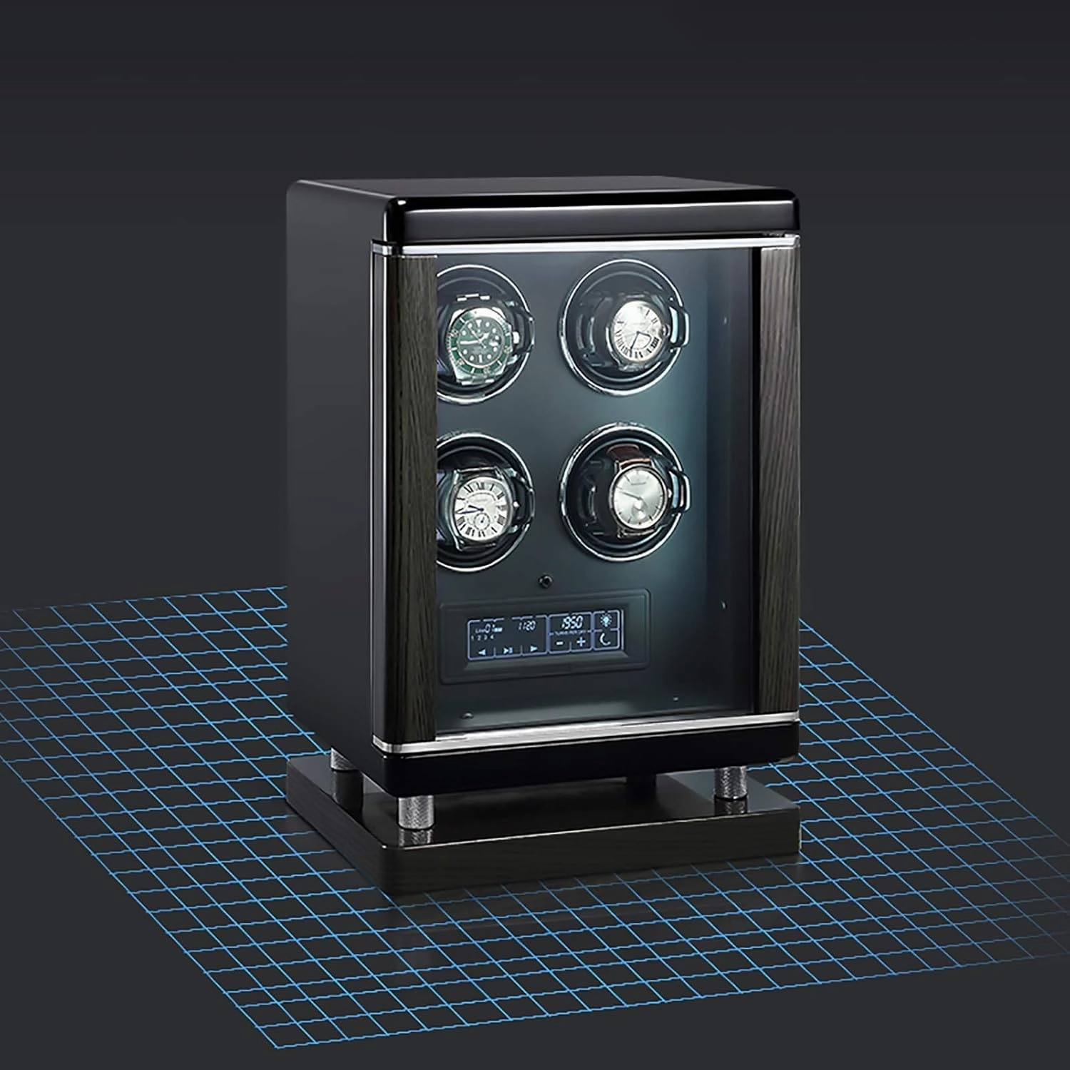 Watch Winders Luxury Smart Watch Winder Automatic Mechanical Watch Motor Shaker Storage Box with Fingerprint Unlock (A 6 Slots) (A 9 slots)