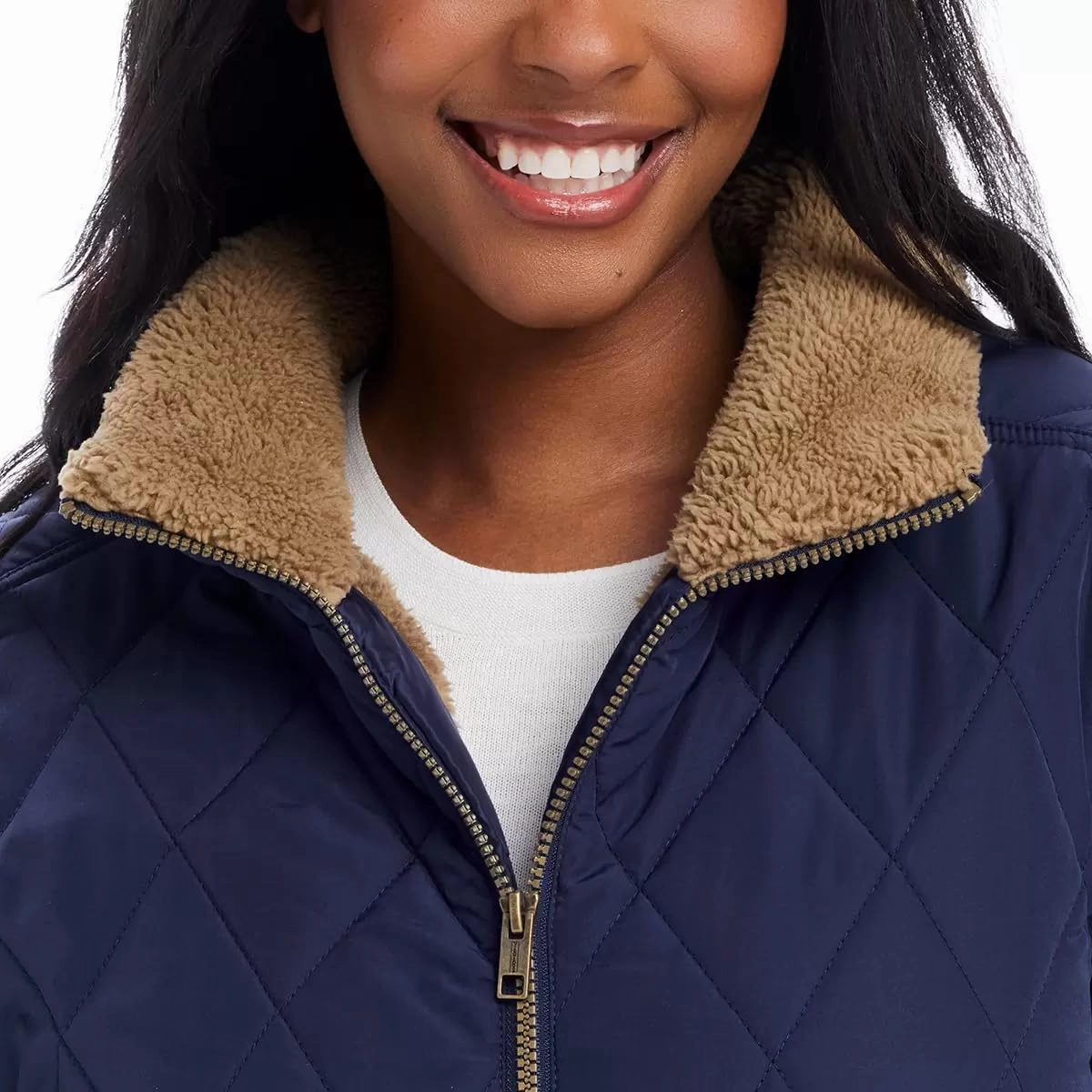 Weatherproof Vintage Women's Sherpa Lined Quilted Long Coat
