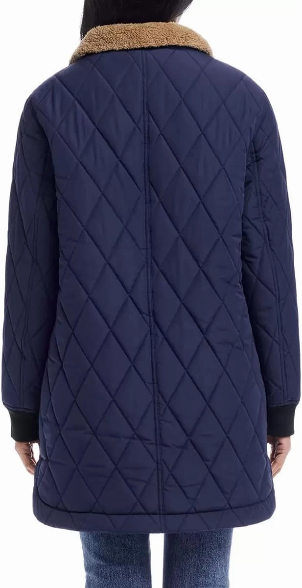 Weatherproof Vintage Women's Sherpa Lined Quilted Long Coat
