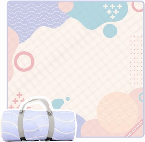 Whitsunday Picnic Blankets,Outdoor Beach Blanket, Picnic Blankets Waterproof Foldable for Spring Summer Camping, Beach, Park, Hiking (Circle, 80 * 80)