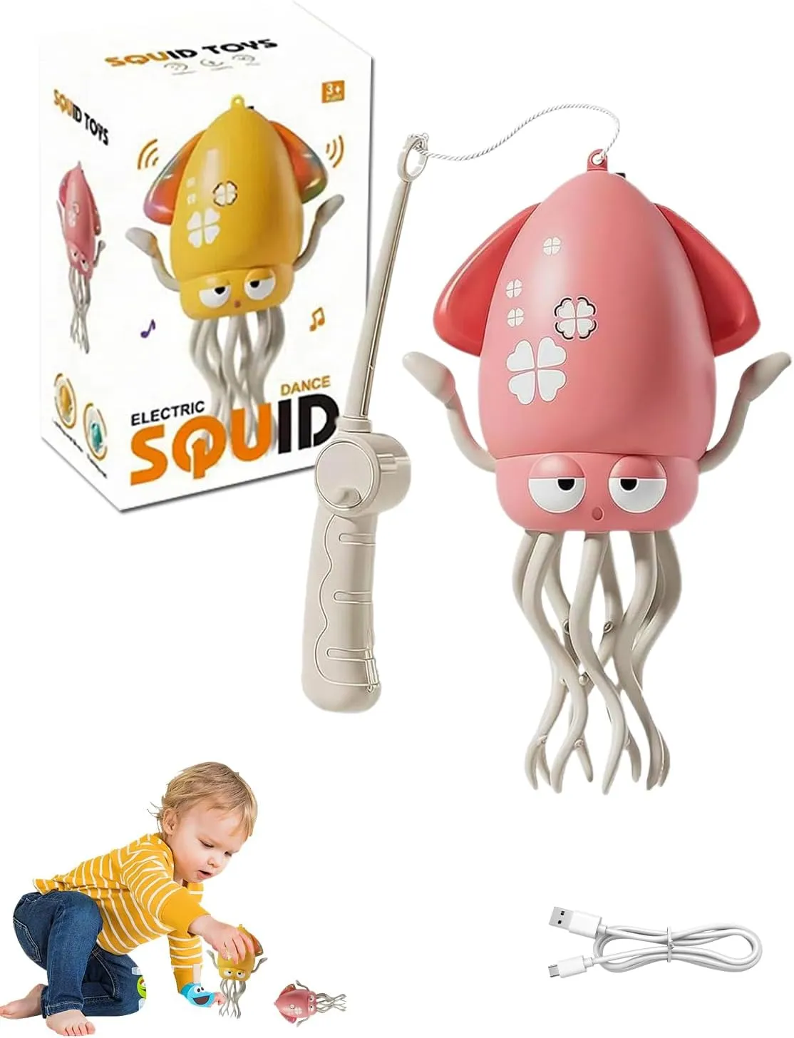 Wiggly Wonder Octopus - Auto-Sensing Dancing & Sliding Companion, Dancing Octopus with LED Lights, Auto Avoidance, 2 Play Modes, Smart Tentacle Explorer for Boys and Girls