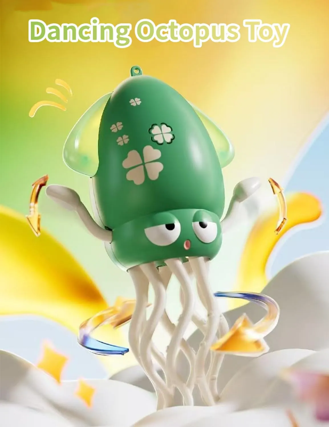 Wiggly Wonder Octopus - Auto-Sensing Dancing & Sliding Companion, Dancing Octopus with LED Lights, Auto Avoidance, 2 Play Modes, Smart Tentacle Explorer for Boys and Girls