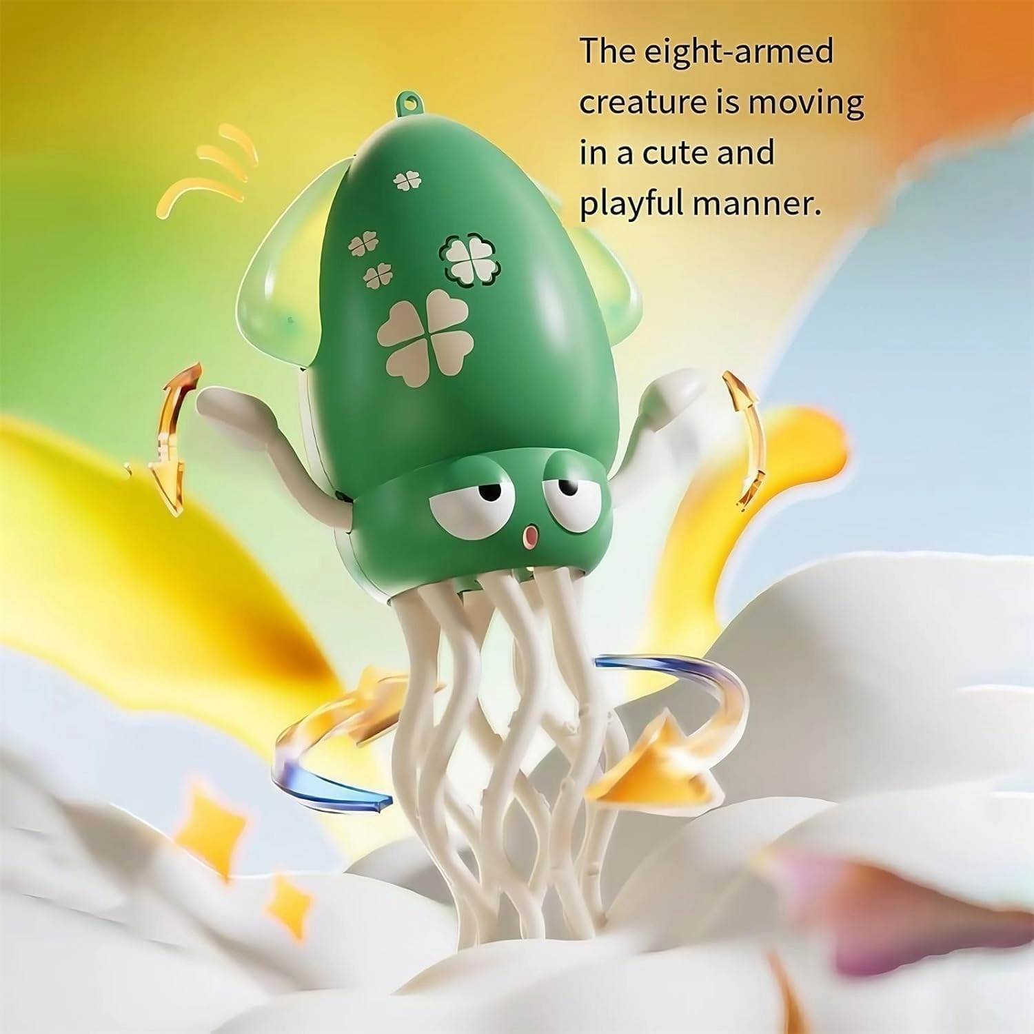 Wiggly Wonder Octopus, Electric Dancing Octopus Toy, Creative Magic Crazy 8 Legs, Dancing Squid Toy, Smart Tentacle Explorer, Crazy 8 Led Auto Dances, Smart Avoidance Toys (Pink)
