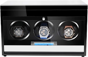 Winding Box Watch Winders - Wooden Watch Storage Case Smart Watches Winder with LED Light Mechanical Watch Automatic Shaker with Access Control Watch Winding Boxted