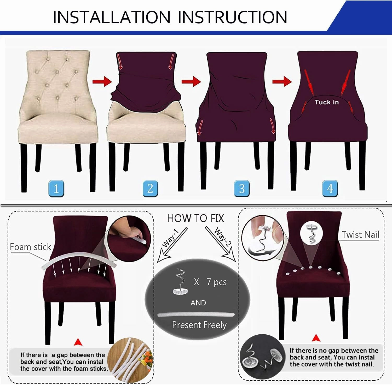 Wingback Side Chair Cover Stretch Dining Chair Covers Slipcovers Reusable Sloping Arm Chair Protector Cover Washable Upholstered Arm Dining Chair Cover for Dining Room Banquet Home Decor(A-light gray,