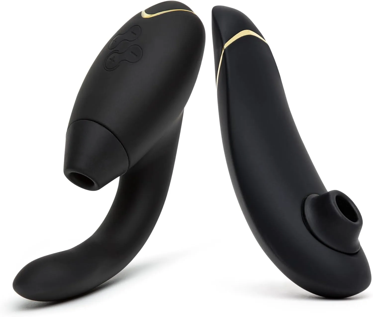 Womanizer InsideOut Black Dual Stimulation Pleasure Air Clitoris Stimulator Rabbit Vibrator & Womanizer Premium 2 Black Pleasure Air Clitoris Sucker - Female Sex Toys Bundle