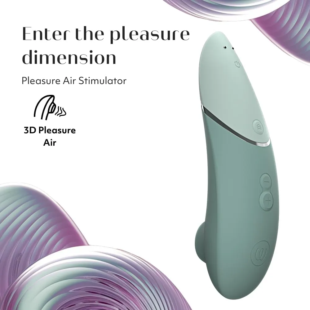 Womanizer Next 3D Pleasure Air Clitoral Sucker Sex Toy Stimulator | Suction Vibrator for Women and Couples Vibrating Adult Sex Toys with 14 Intensity Levels Waterproof Clit Sucker | Sage