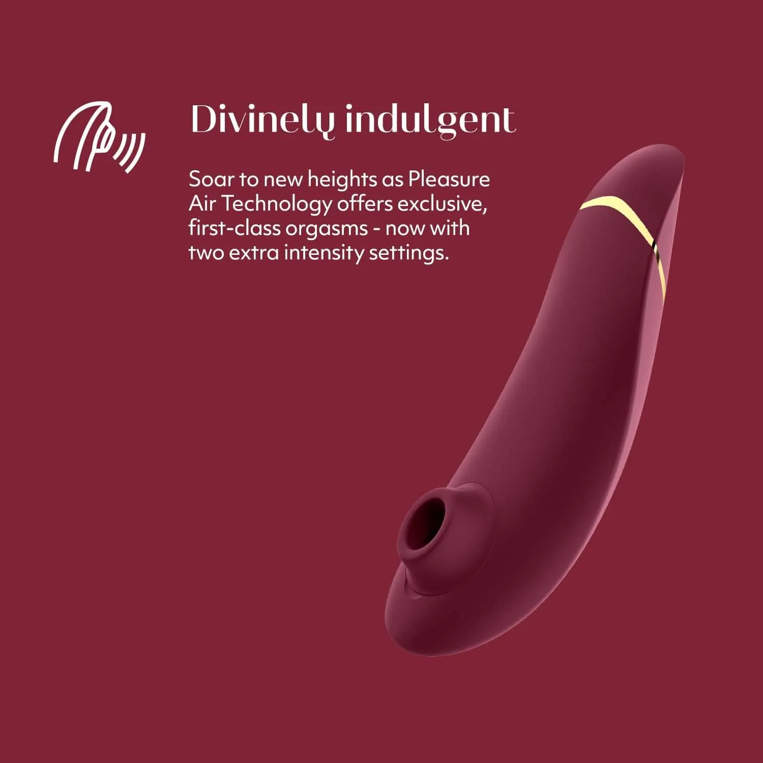 Womanizer Premium 2 Clitoris Vibrator for Women | Clit Sucker Adult Toys | Vibrating Adult Sex Toy | Clit Stimulator for Woman with 14 Suction Speeds | Waterproof Clitoral Stimulation Massager | Red