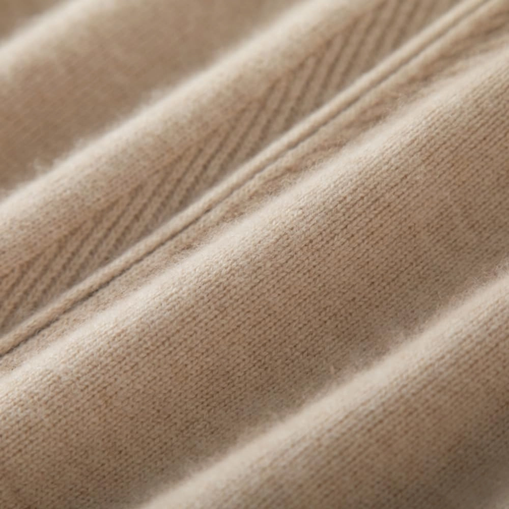 Women's Cashmere and Wool Blend Casual Knit Long Sleeve Thickening Type Hoodie Sweater