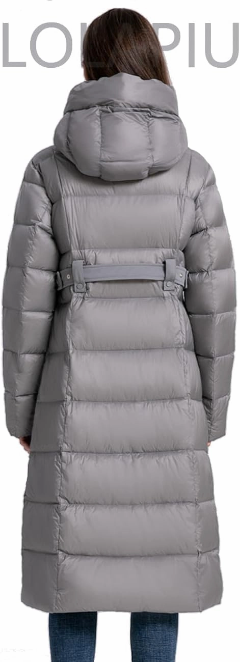 Women's Winter Full Length 800 Fill Duck Down Coat,Plus Size Long Puffer Jacket Parka for Ladies,Hooded,Thickened