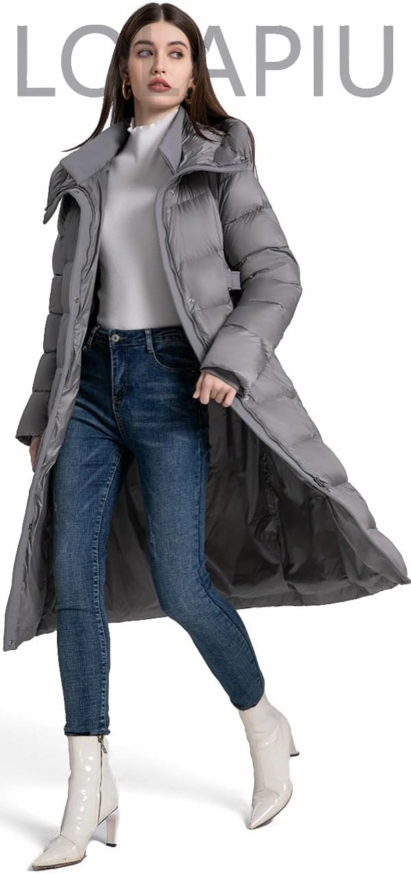 Women's Winter Full Length 800 Fill Duck Down Coat,Plus Size Long Puffer Jacket Parka for Ladies,Hooded,Thickened
