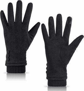 Women's Winter Touch Screen Texting Phone Windproof Gloves - Fleece Lined, Thick Warm Gloves