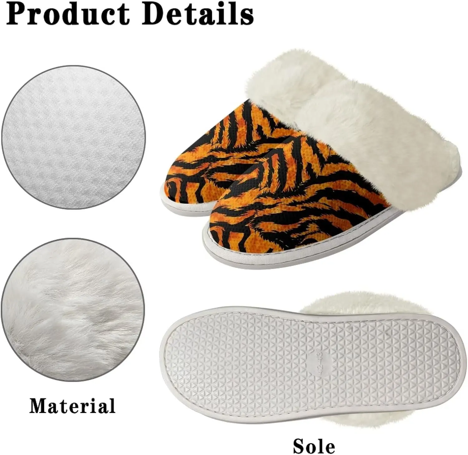 Women's Fuzzy Slipper Home Slippers Fluffy Winter House Shoes Soft Sole Slippers for Indoor