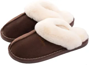 Womens Slippers Soft Plush Warm House Shoes Anti-Slip Fluffy Fur Indoor/Outdoor Slippers