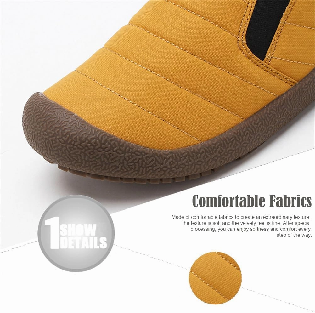 Womens Men Waterproof Warm Plush Lined Outdoor Snow Ankle Boots, Fashionable Winter Shoes for Ultimate Comfort
