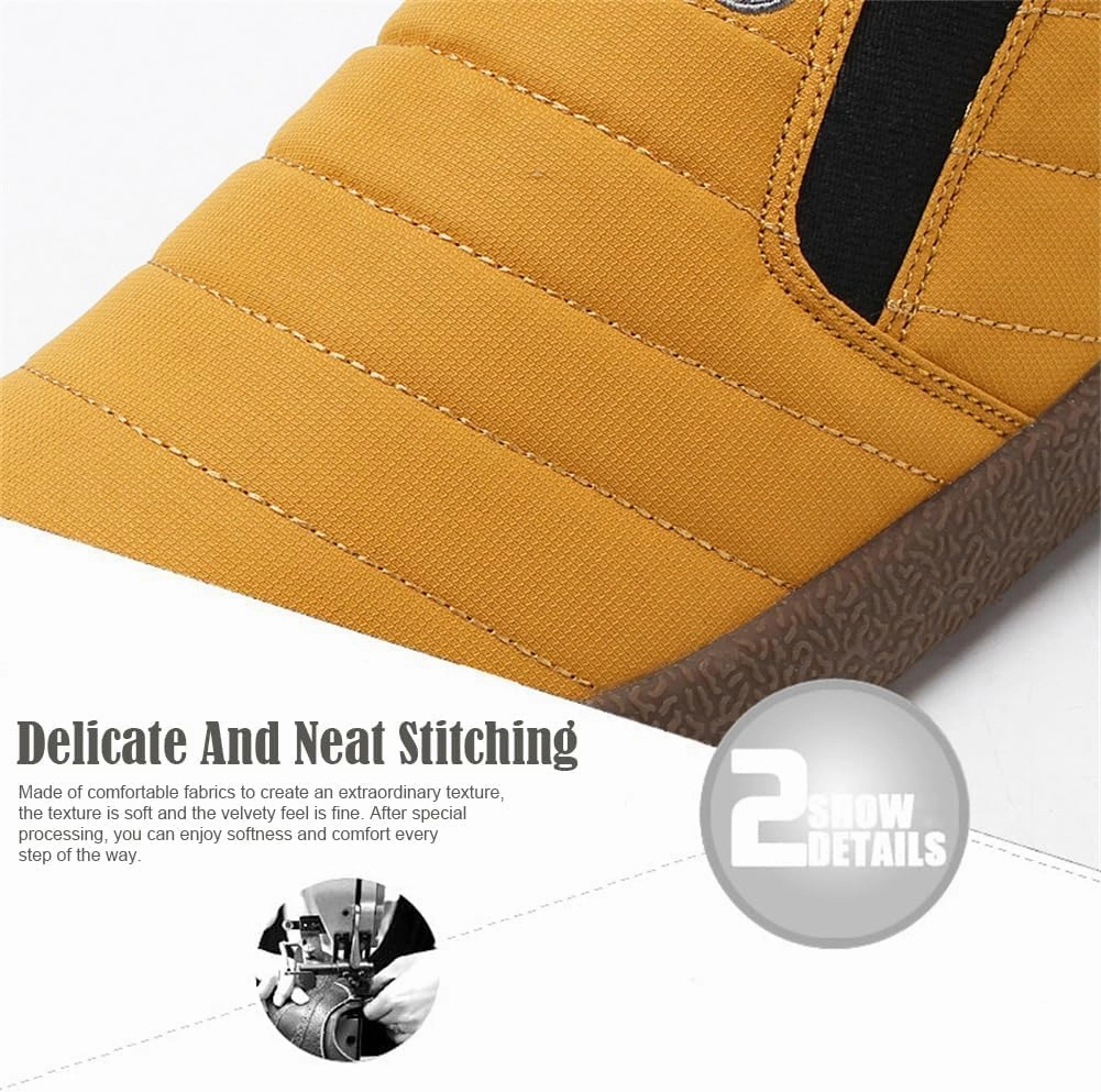 Womens Men Waterproof Warm Plush Lined Outdoor Snow Ankle Boots, Fashionable Winter Shoes for Ultimate Comfort