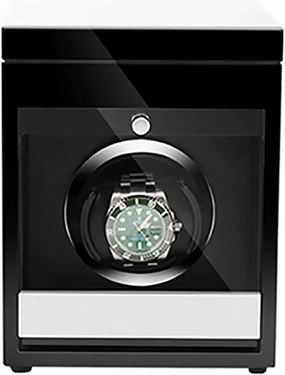 Wooden Watch Storage Case Smart Watches Winder with LED Light Mechanical Watch Automatic Shaker with Access Control Watch Winding Box Quiet and Well Operated
