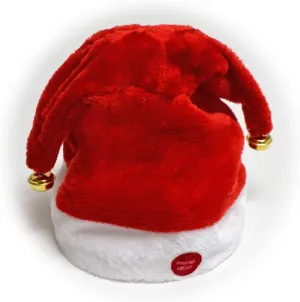 YardGrow Singing Dancing Christmas Santa Hat for Adults Kids, Swing Musical Funny Toy Hat Red White for Christmas New Year Party