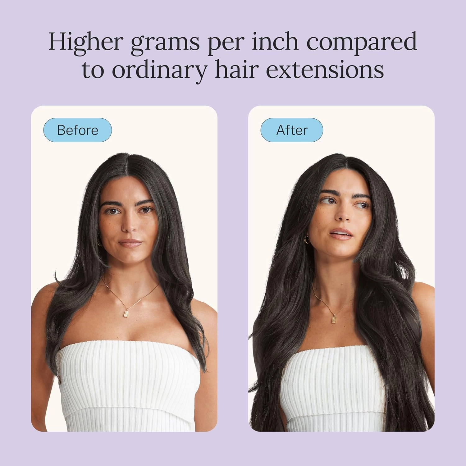 Zala Clip In Hair Extensions - 100% Human Hair - Easy Install & Natural Full Head of Remy Hair Extensions - Gain Volume & Length Instantly - 9 Piece Clip-in Set in Natural Black (230g / 24 inch)