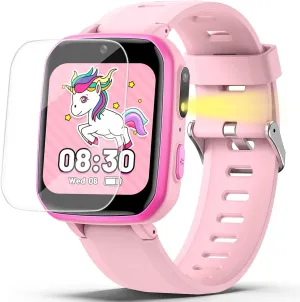 zicor Kids Game Watch Gift with 26 Puzzle Games, Dual Camera, Music Player, Pedometer, Video Recorder, Flashlight, Alarm Clock, Educational Toy for Boys and Girls Age 4-12, Birthday Chritmas Gift